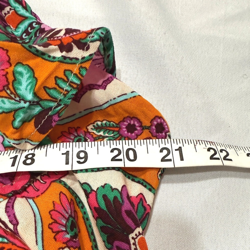 NWT Galita Pants Top Colorful Floral Paisley Print Ruffle 2-Piece Set Size L - Picture 9 of 12